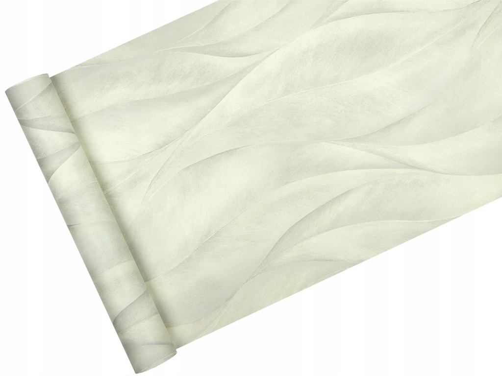 Tapeta w nowoczesny, JASNOSZARY deseń z LIŚCI