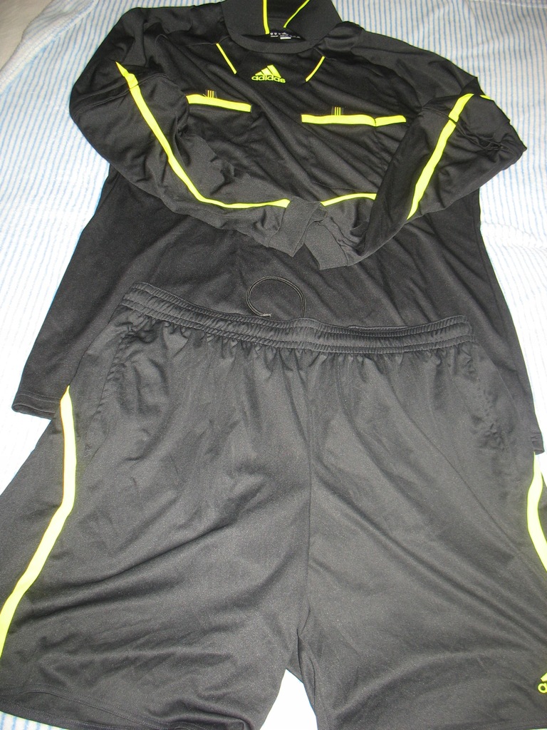Spodenki i koszulka sędziowskie czarne adidas 2XL