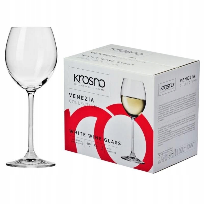 Kieliszki do wina 250ml 6 sztuk Venezia