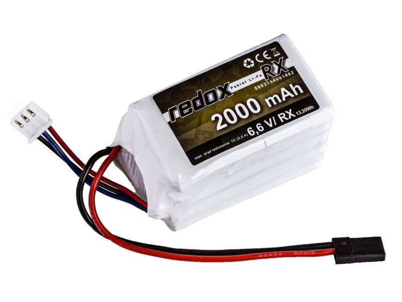 PAKIET REDOX LIFE 2000 MAH 6,6V RX (JR)