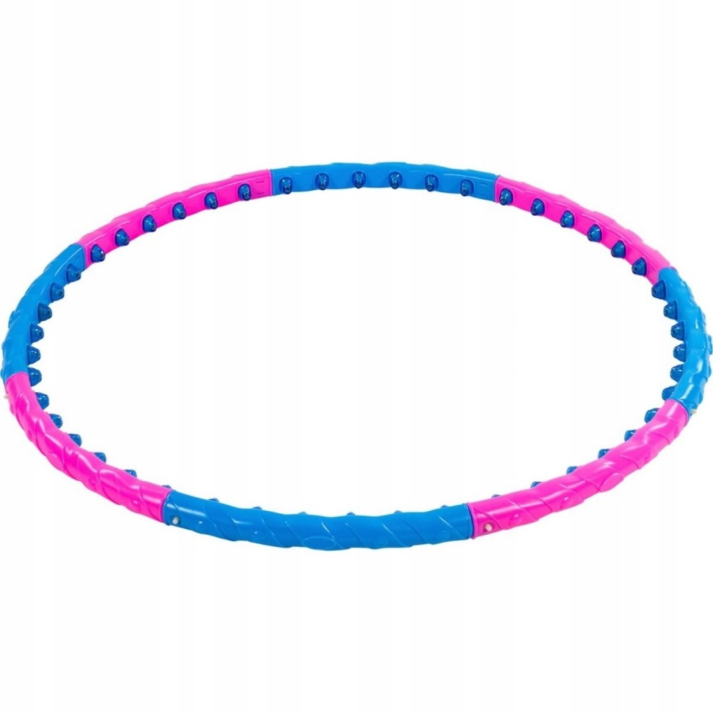 Hula-hop z masażerem 103 cm, różowo-niebieskie