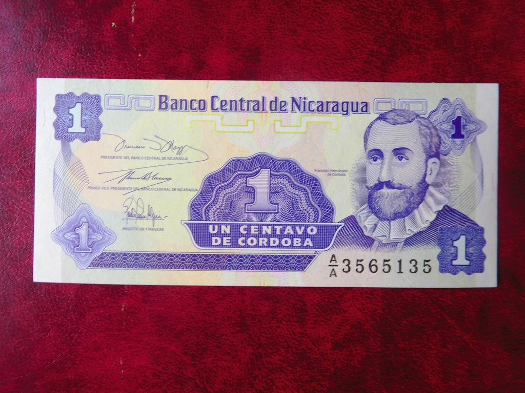 Banknot NIKARAGUA 1 centavo UNC