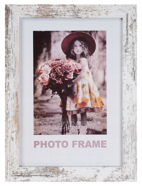Ramka drewniana na zdjęcie 10x15 białe drewno