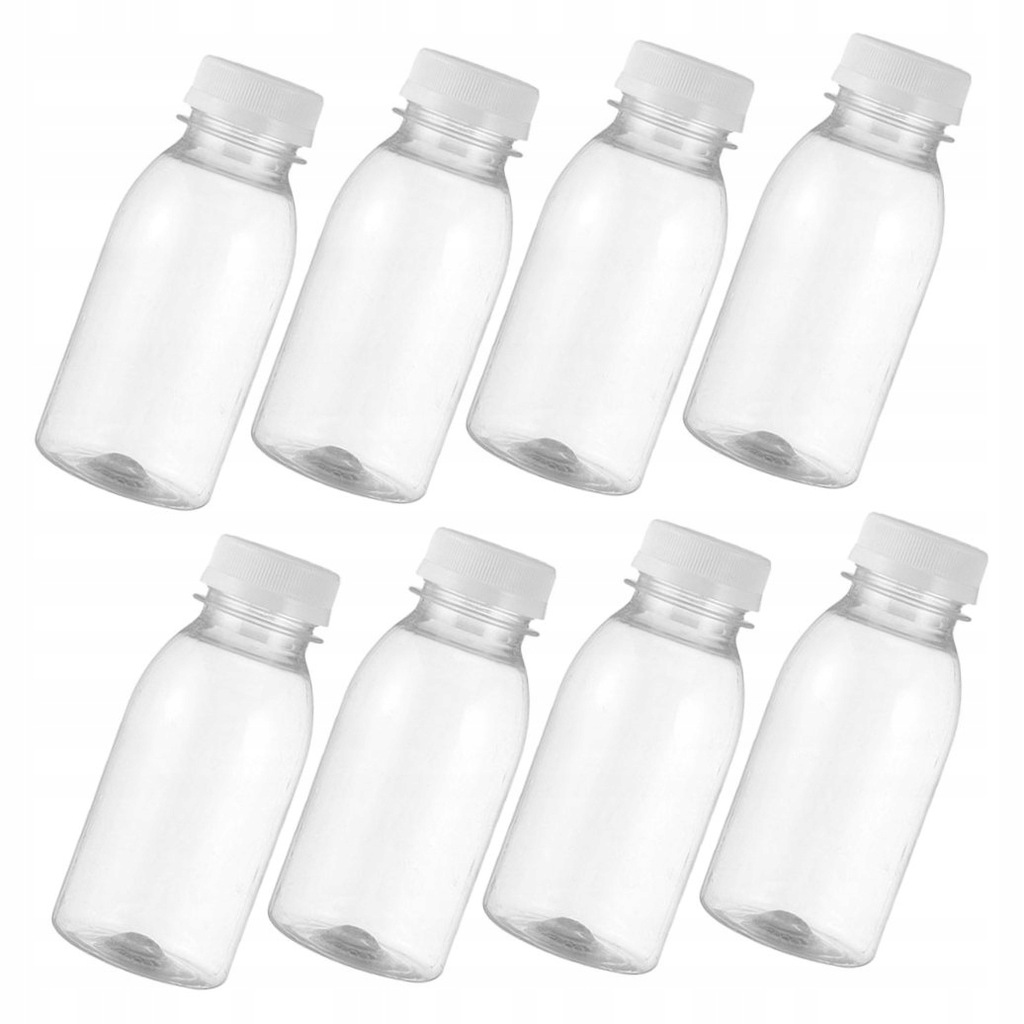 Milk Bottles Lids Mini Fridge Containers 8 Pcs