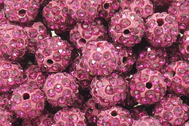 Koraliki Shamballa Disco Ball Hyacinth 10mm 2szt