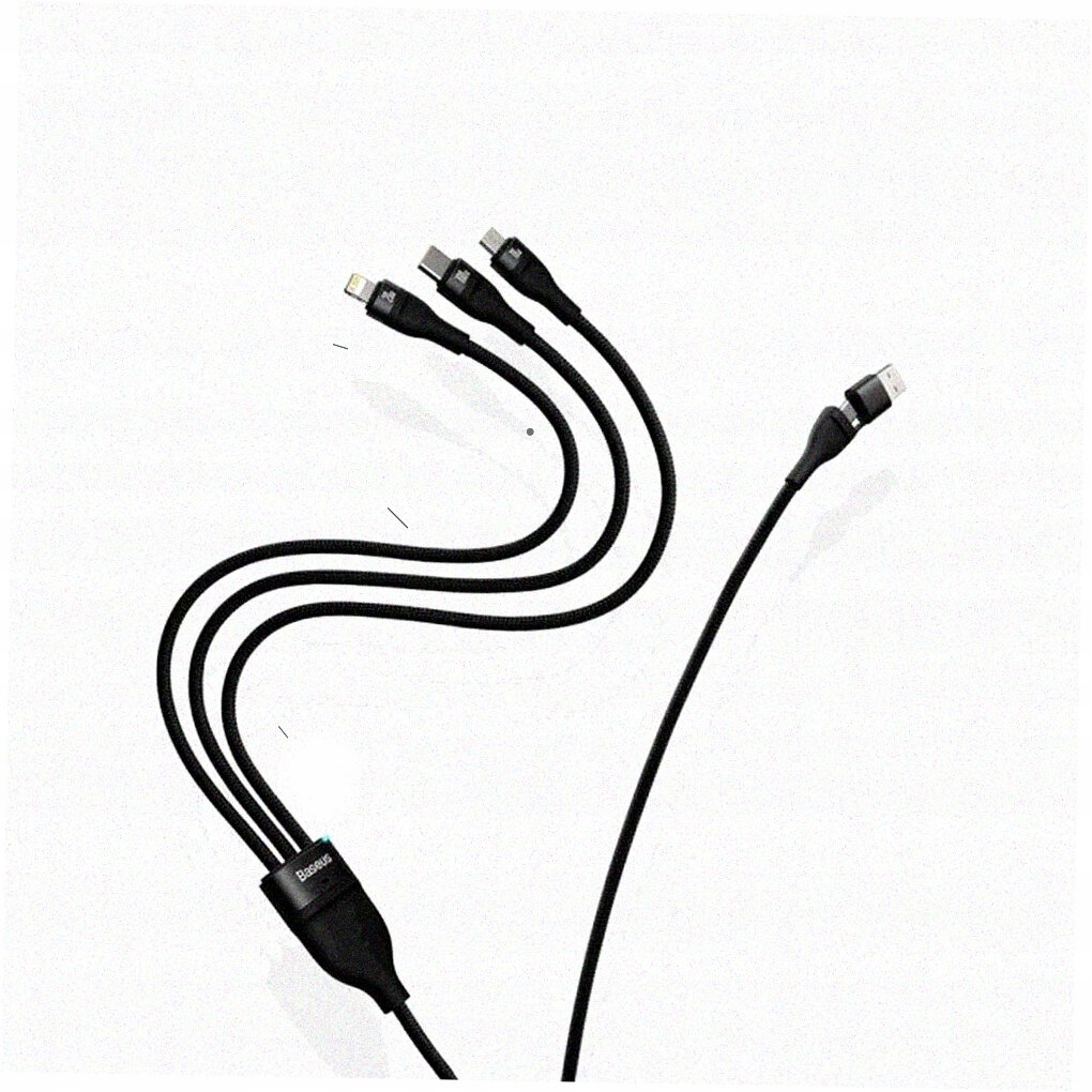 BASEUS kabel USB 3w1 Flash Series II USB A do Micro + Lightning 8-pin + Typ