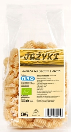 MAKARON (ORKISZOWY) JEŻYKI BIO 250 g - NIRO