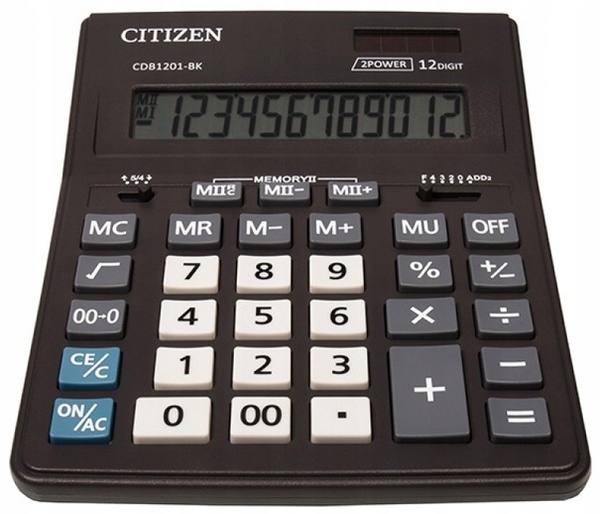 Kalkulator biurowy CDB1201-BK Business Line, 12-cy