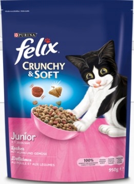 Karma Felix Crunchy&Soft junior kurczak 950g