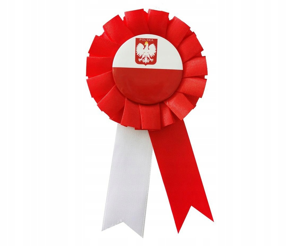 Kotylion narodowy Polska Flaga, biało-czerwoni