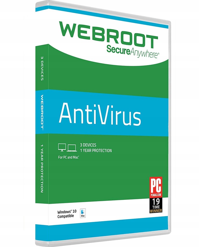 Webroot SecureAnywhere AntiVirus 1 ROK / 3 PC