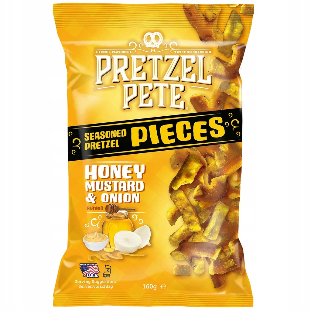 Pretzel Pete Honey Mustard & Onion 160g USA