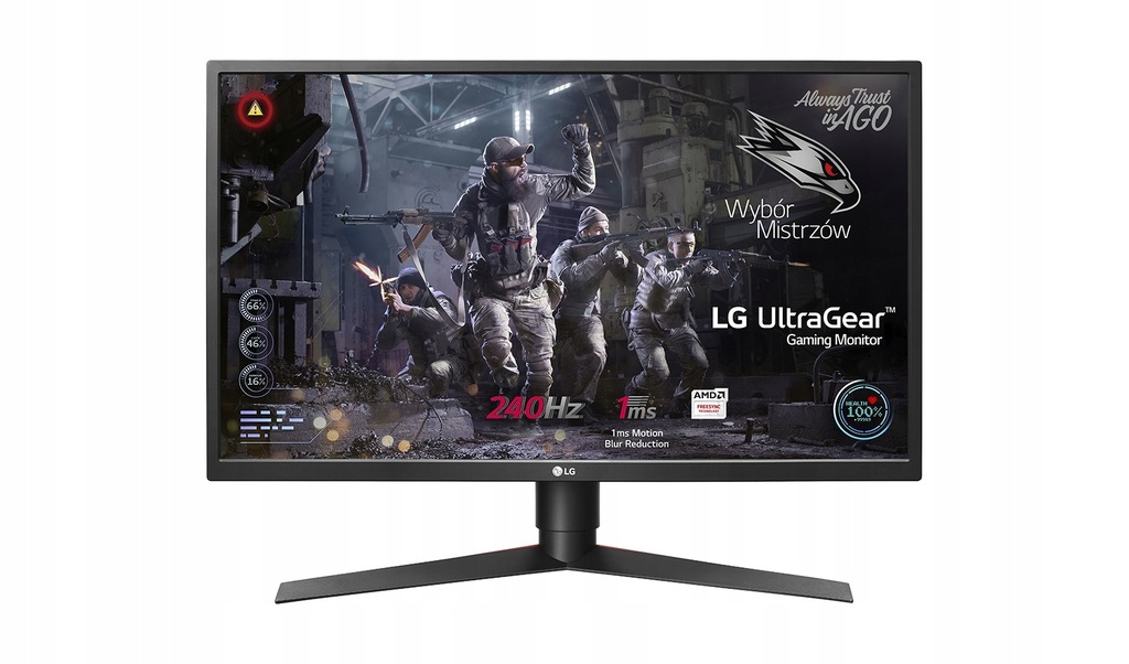 LCD LG 27'' 27GK750F-B 1ms 240Hz FreeSync Gaming