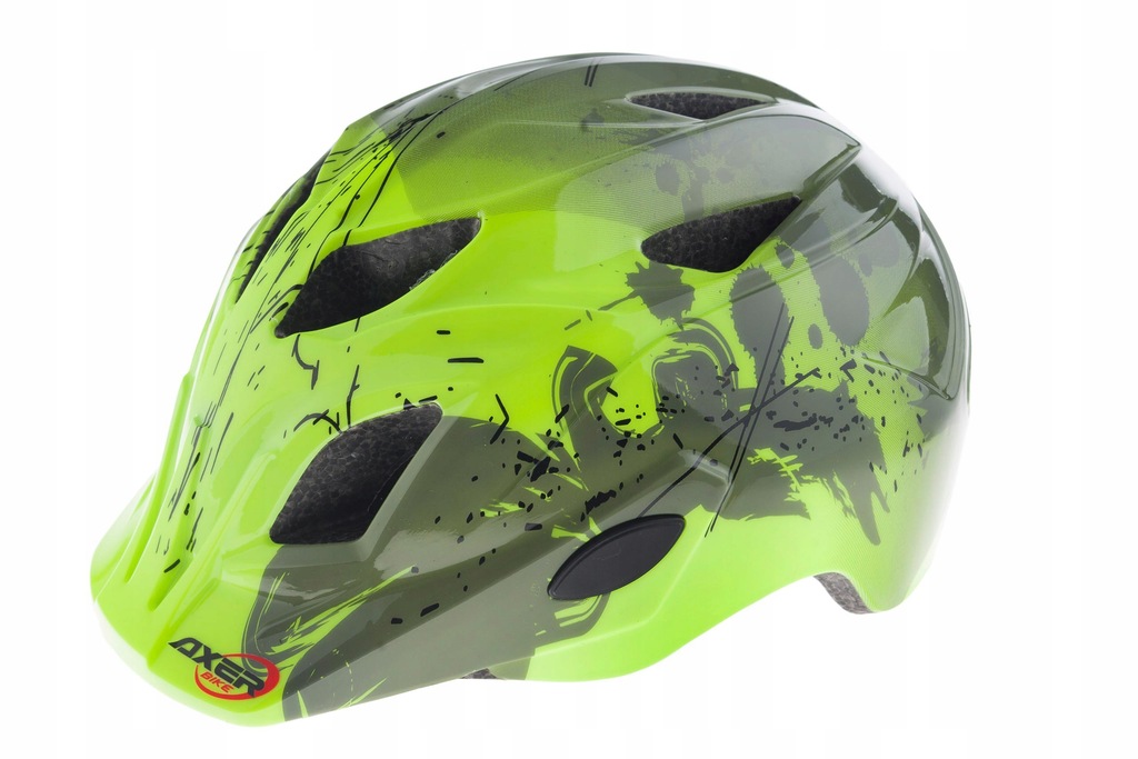 Kask dziecięcy AXER OLLI in-mold GRAY/GREEN szaro-