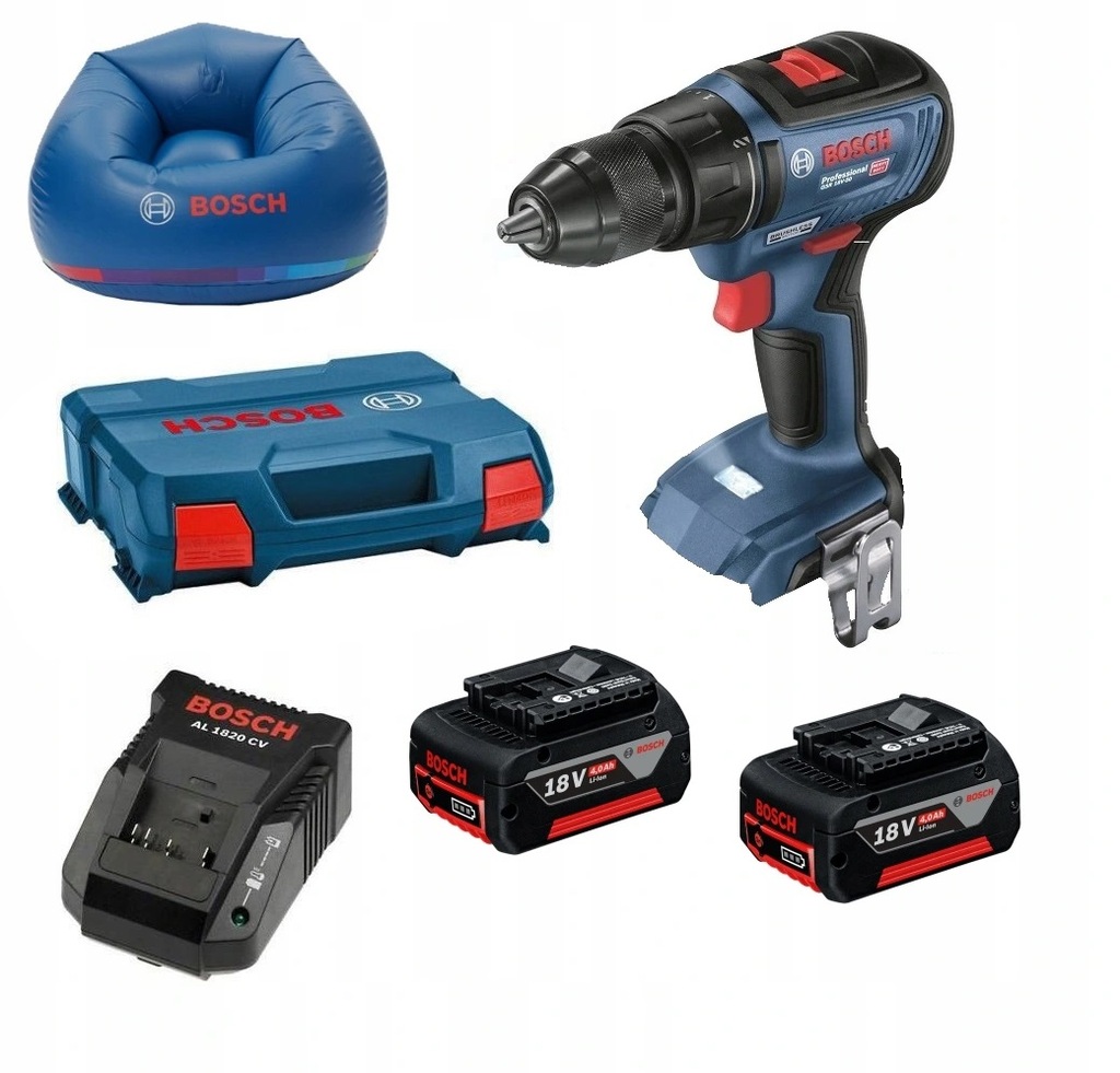 BOSCH WKRĘTARKA GSR 18V-50 2x4.0 Ah L-BOXX