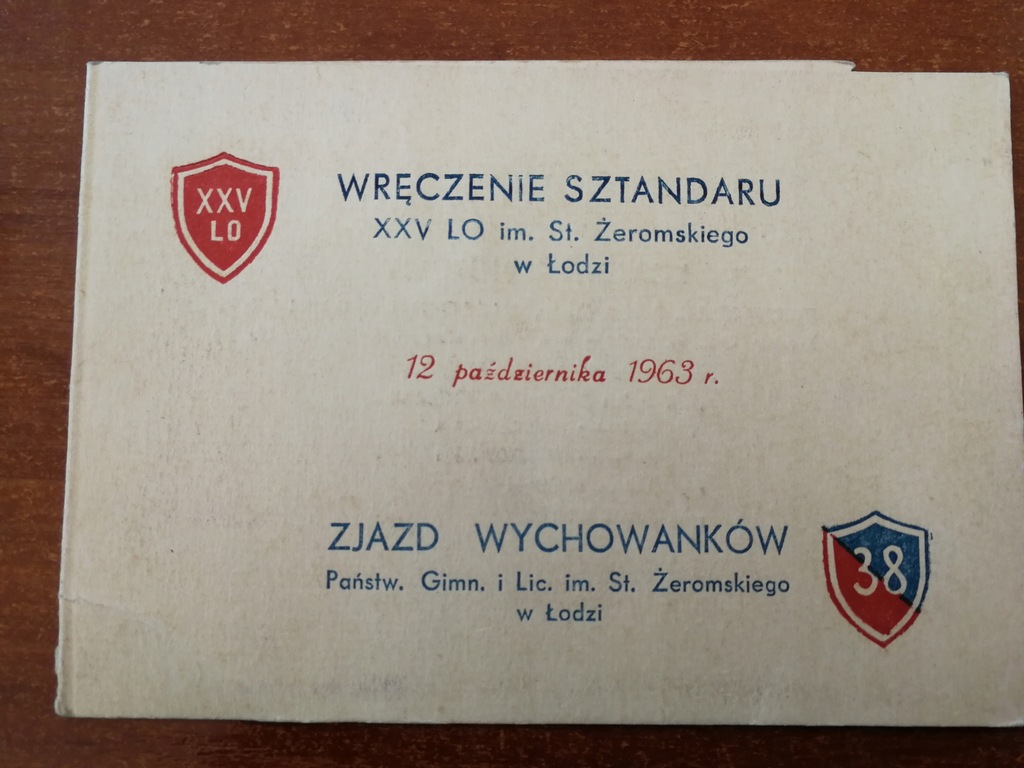 Program zaproszenie Zjazd wychowanków XXV LO 1963