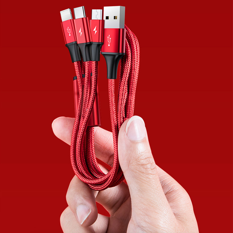 Купить КАБЕЛЬ USB BASEUS 3 в 1 USB C LIGHTNING MICRO 1,2 М: отзывы, фото, характеристики в интерне-магазине Aredi.ru