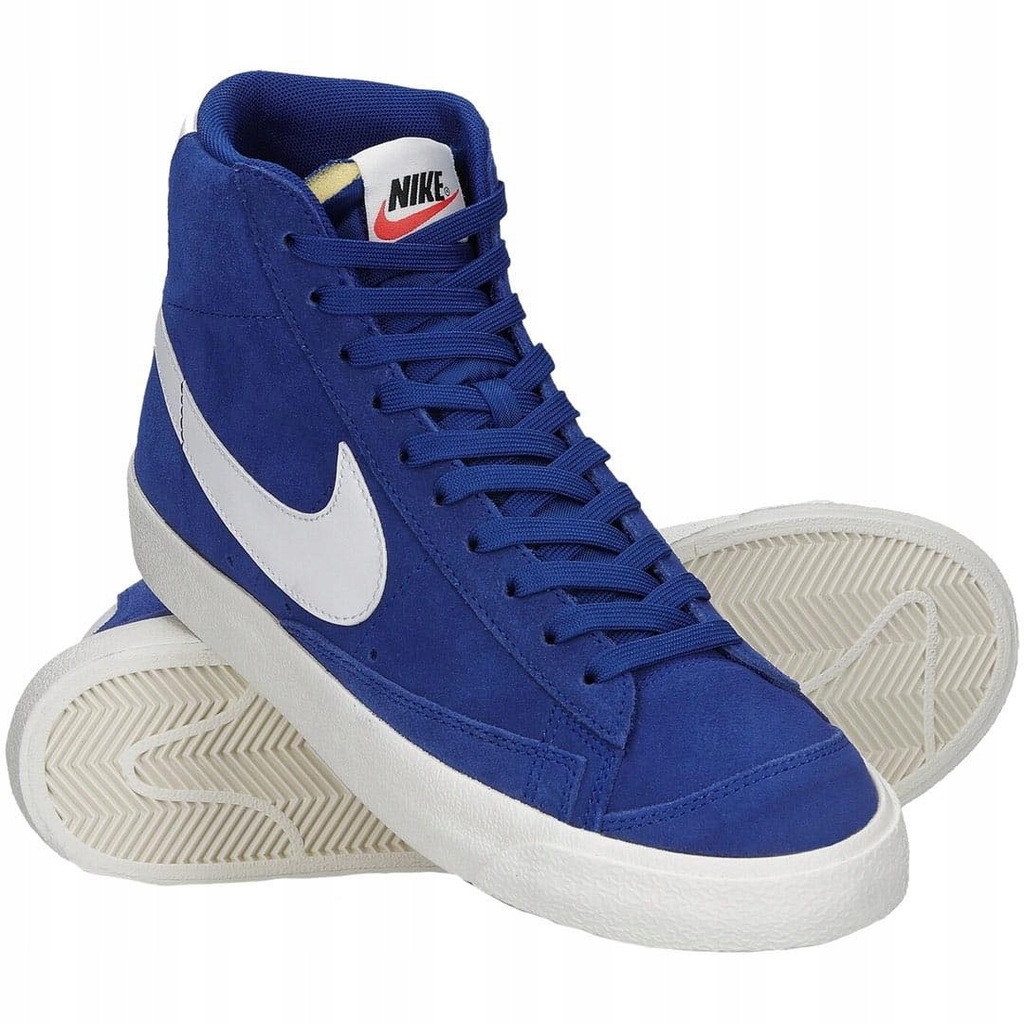 Nike Buty damskie Blazer Mid Wysokie Białe r. 39 niebieskie zamszowe