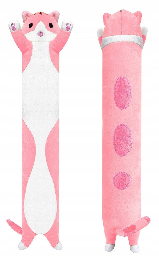 PLUSZOWY Długi KOT 90 cm, PLUSZAK Maskotka PRZYTULANKA