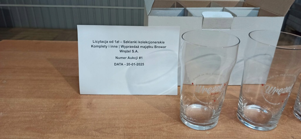 Licytacja od 1 zł – Szklanki | Komplety i pojedyncze sztuki Aukcja #1