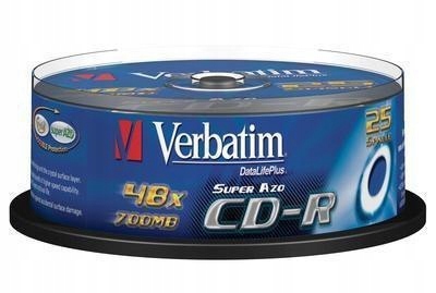 CD-R VERBATIM 700 MB 52x Cake 25 szt.