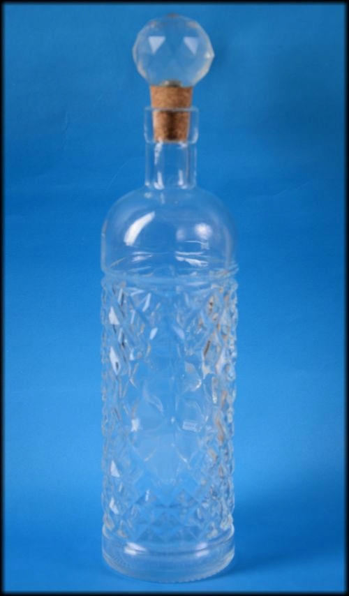 Stylowa karafka butelka z korkiem szkło Hiszp.1006