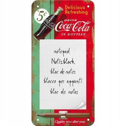Coca Cola Reklama Retro Notes Notatnik Magnes na L