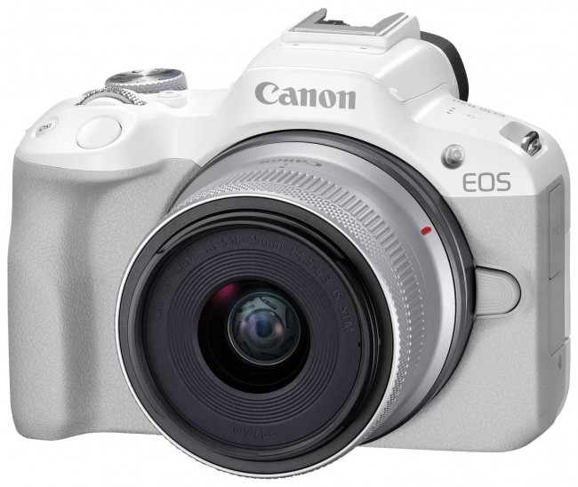 Aparat Canon EOS R50 + RF-S 18-45mm F4.5-6.3 IS STM Biały