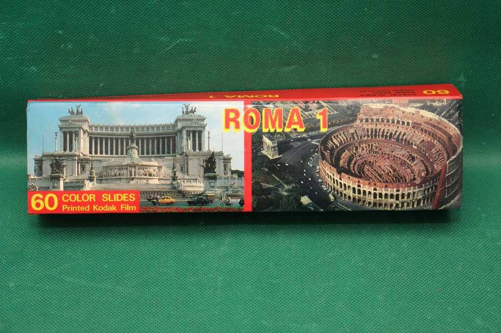 Zestaw 60 kolorowych slajdów RZYM Koloseum KODAK