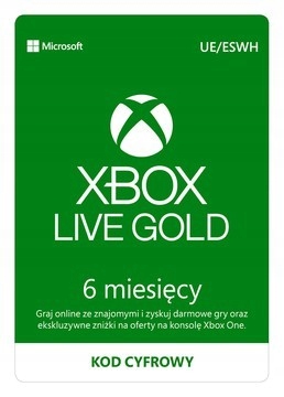 XBOX LIVE GOLD | 6 MIESIĘCY | 180 DNI | PL