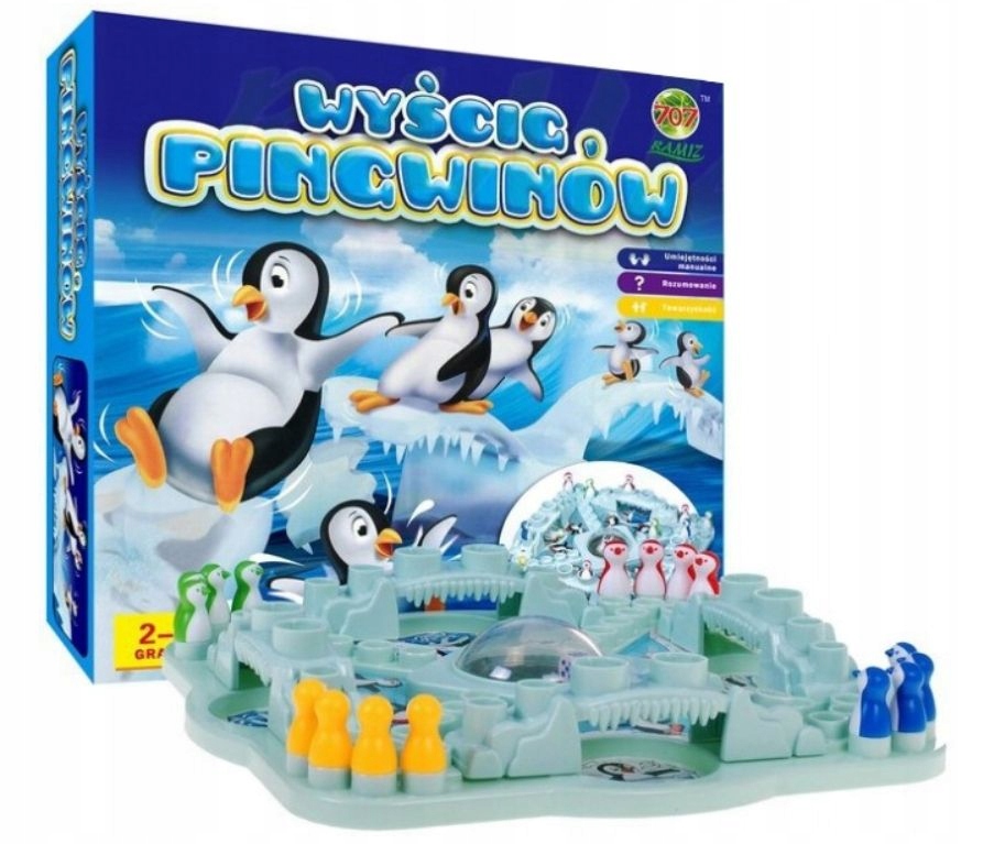 Gra Wyścig Pingwinów Chińczyk gra rodzinna