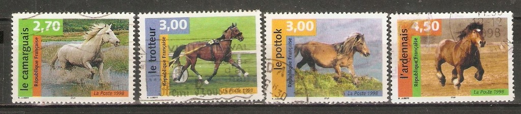&& Francja 3226-29 - konie