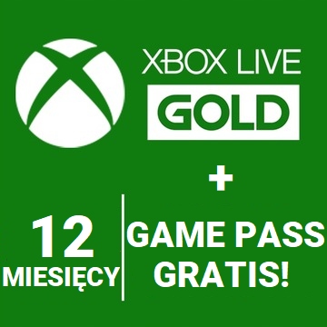 XBOX LIVE GOLD 12 MIESIĘCY + GAME PASS 12 MIESIĘCY