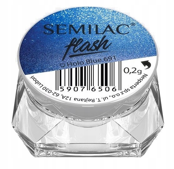 SEMILAC SemiFlash pyłek efekt HOLO BLUE 691 PH