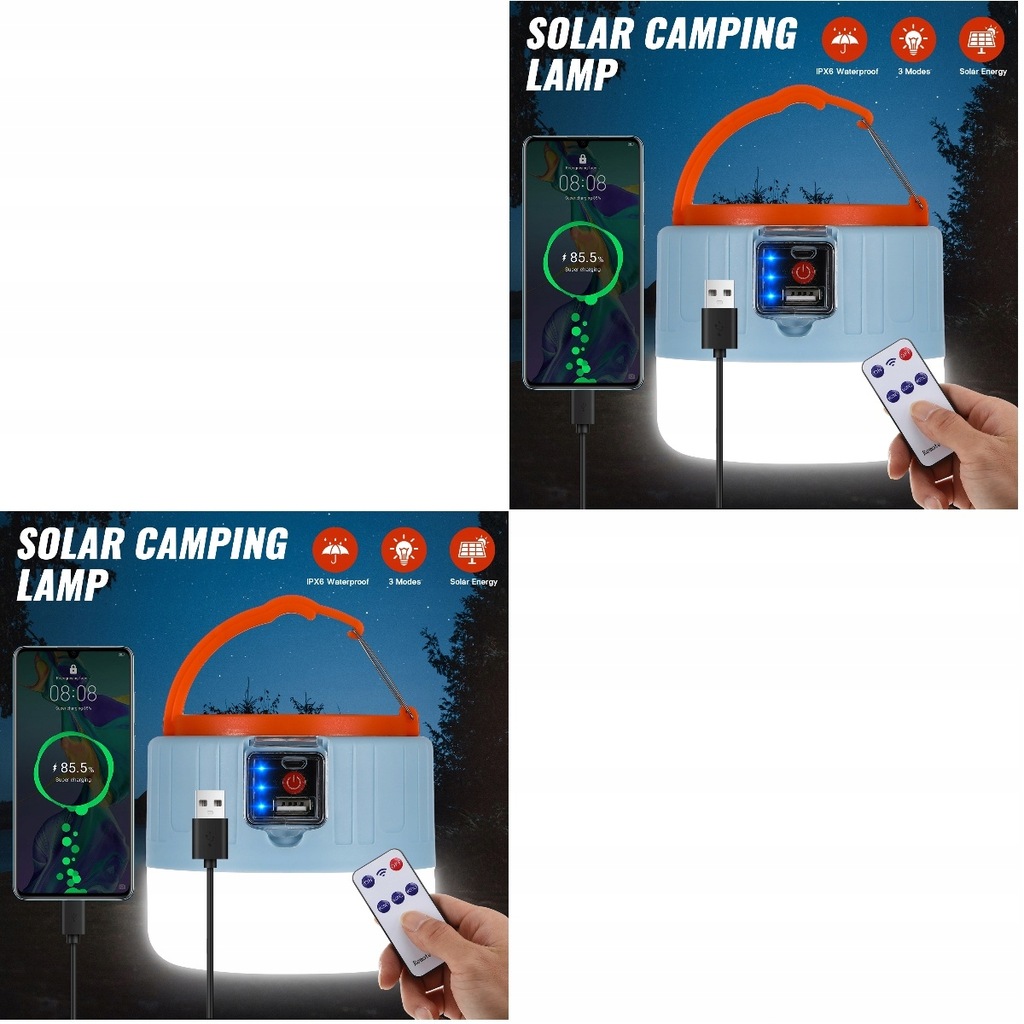 Camping Lantern USB Rechargeable Battery Operated