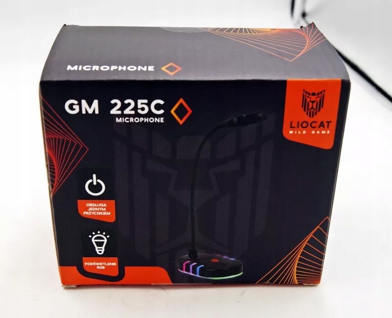 MIKROFON GAMINGOWY LIOCAT GM 225C STAN:FABRYCZNIE ZAPAKOWANY