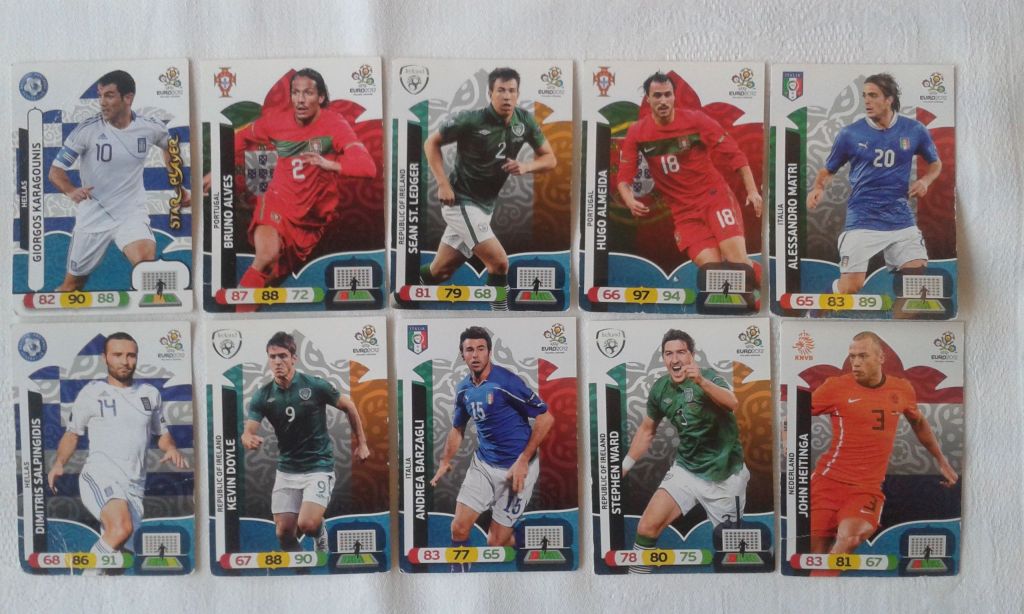 KARTY EURO 2012, PANINI, 10 SZTUK !