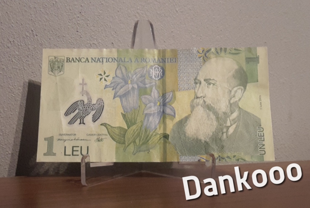 Banknoty Świata 1 Leu Folia Spróbuj go przerwać :)