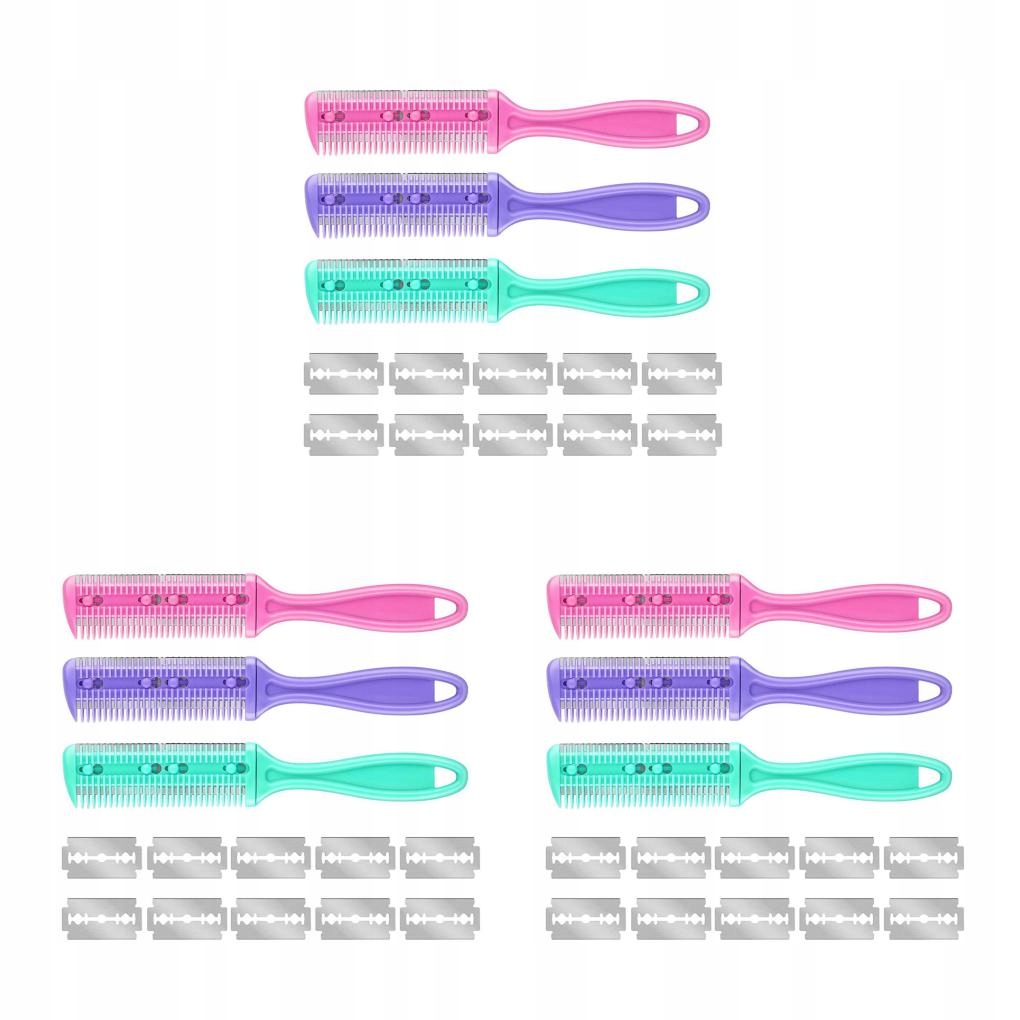 3 zestaw . Comb Multicolored Styling Tool