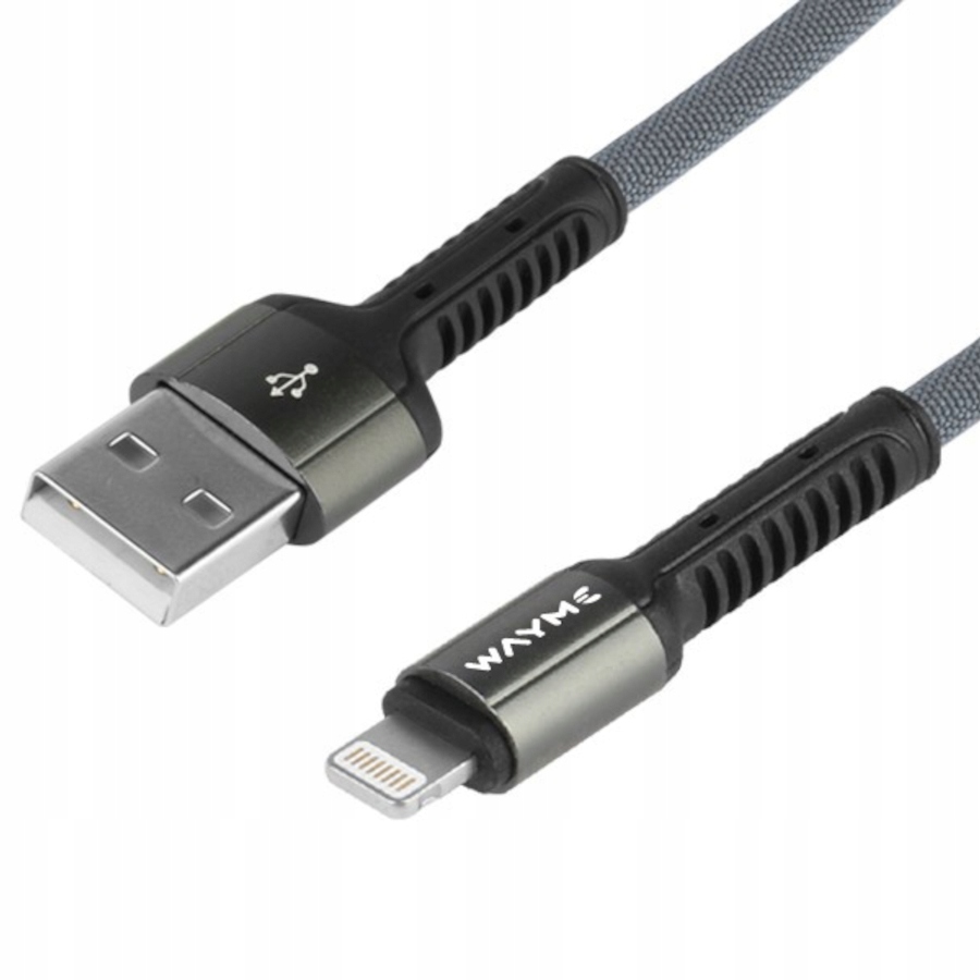 Kabel MYWAY mikrofibrowy, 200cm, USB > Lightning + Alkotest jednorazowy