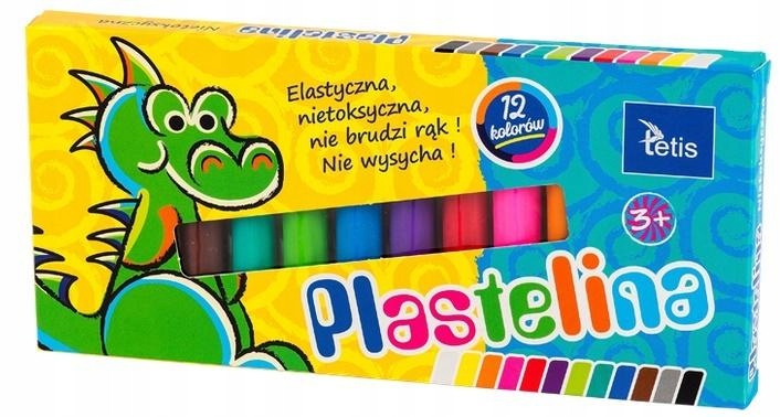 PLASTELINA 15G 12 KOLORÓW KP001-D -