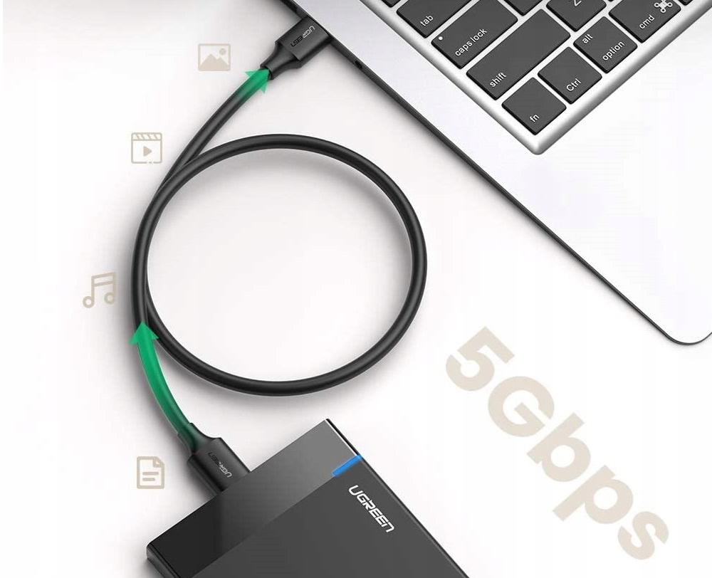 Купить UЗЕЛЕНЫЙ КАБЕЛЬ USB 3.0 - micro USB 3.0 для накопителя длиной 1 м: отзывы, фото, характеристики в интерне-магазине Aredi.ru