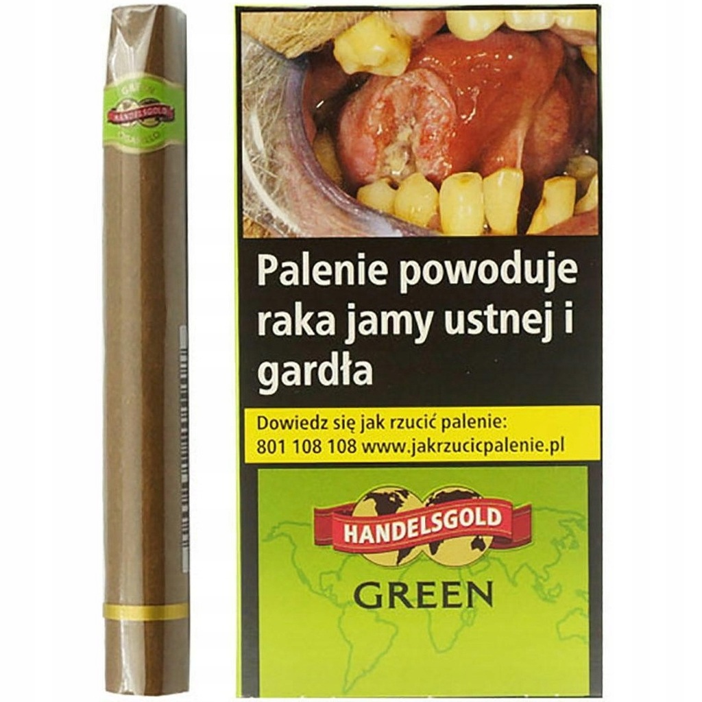 Cygaretki HANDELSGOLD Green - Jabłko 5szt.