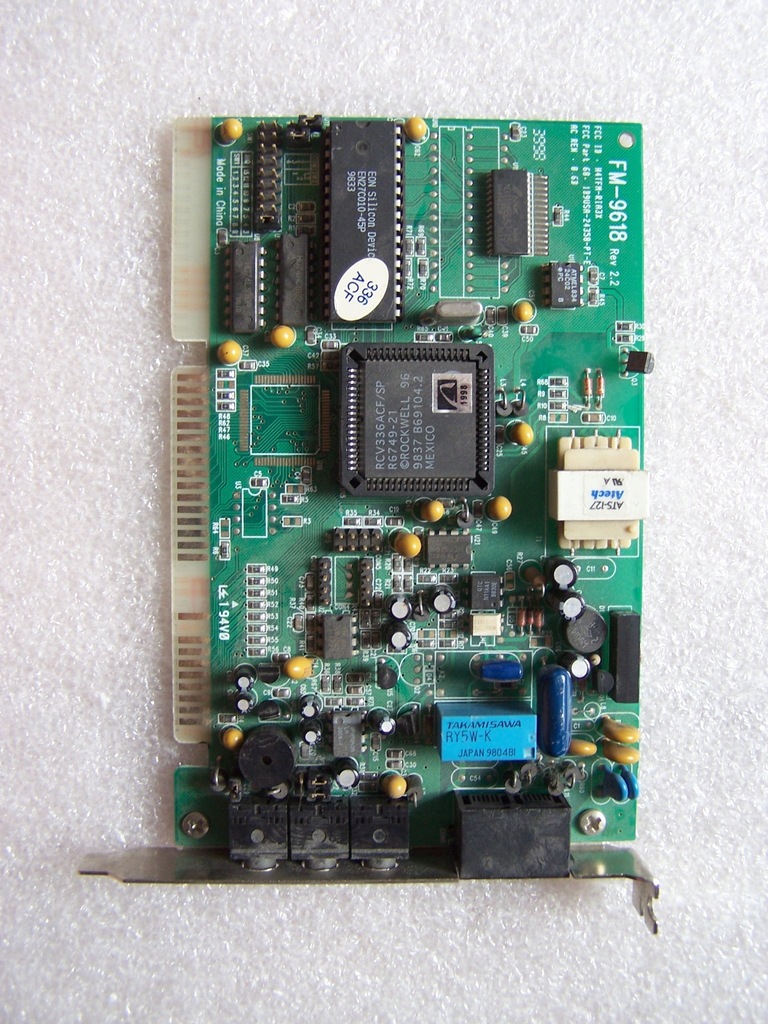 bardzo stara karta modem ZOLTRIX model FM-9618 ISA