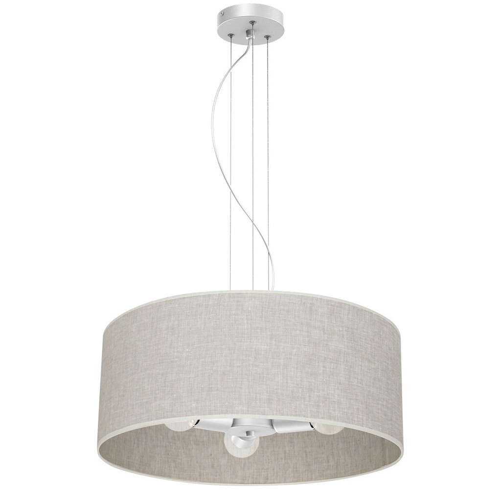 Lniana lampa wisząca 50cm 3xE27 LINO EKO-LIGHT