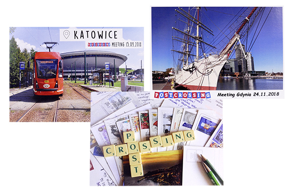 3 POCZTÓWKI Meeting Katowice Gdynia Postcrossing