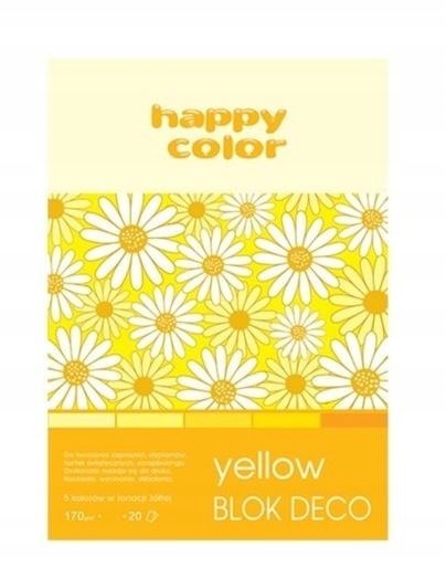 Blok A5/20K Deco Yellow 170g HAPPY COLOR