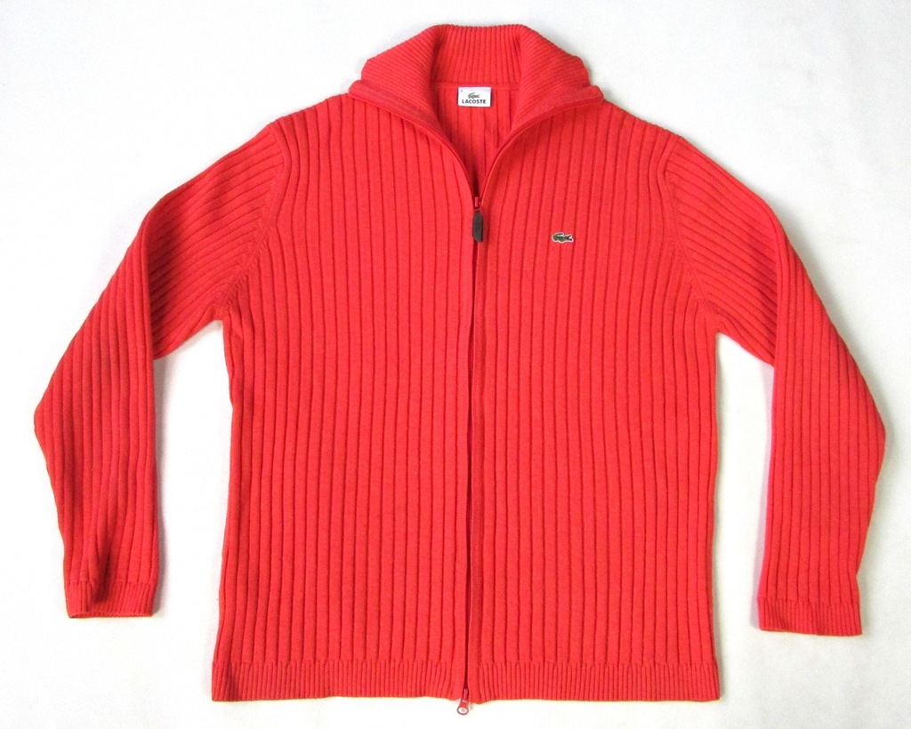 ** LACOSTE **_XL_Modny, rozpinany sweter wełniany