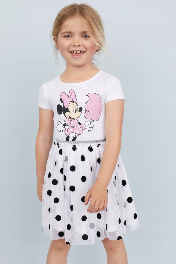 H&M ŚLICZNA SUKIENKA MYSZKA MINNIE 122/128