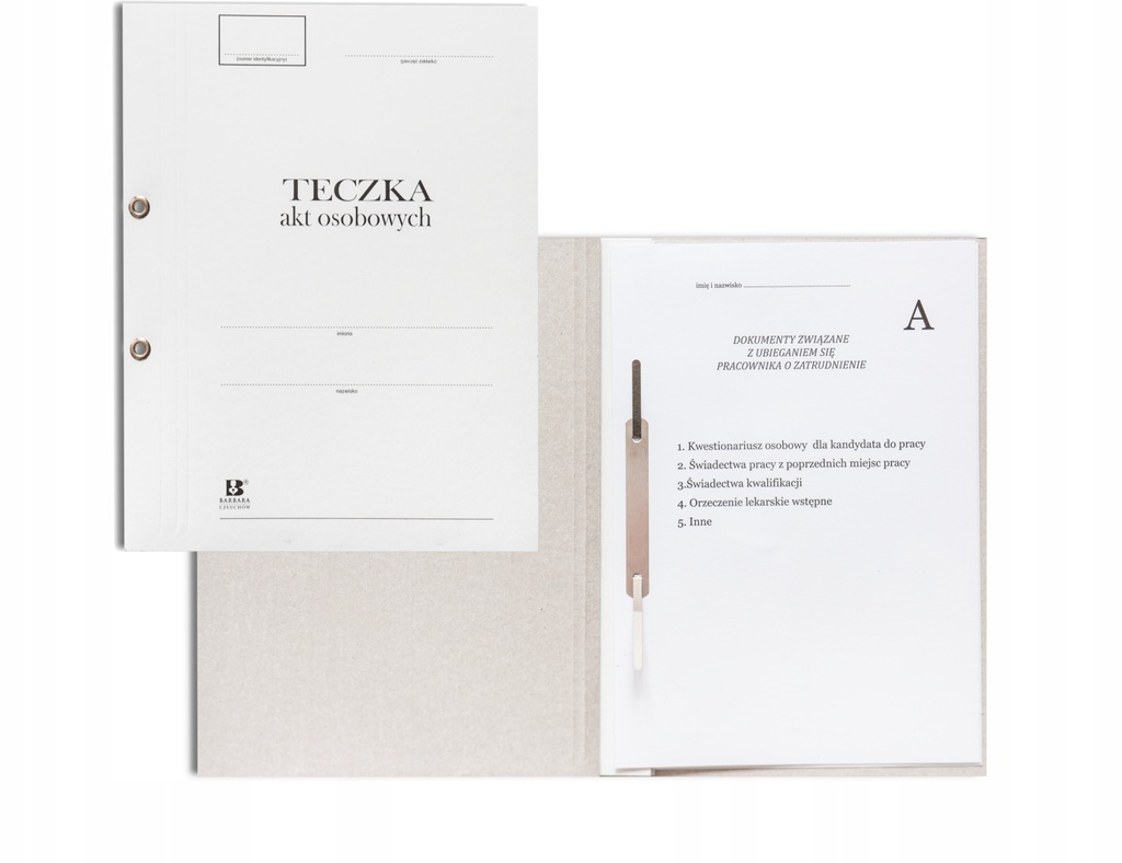 TECZKA WPINANA DO AKT OSOBOWYCH ABCD